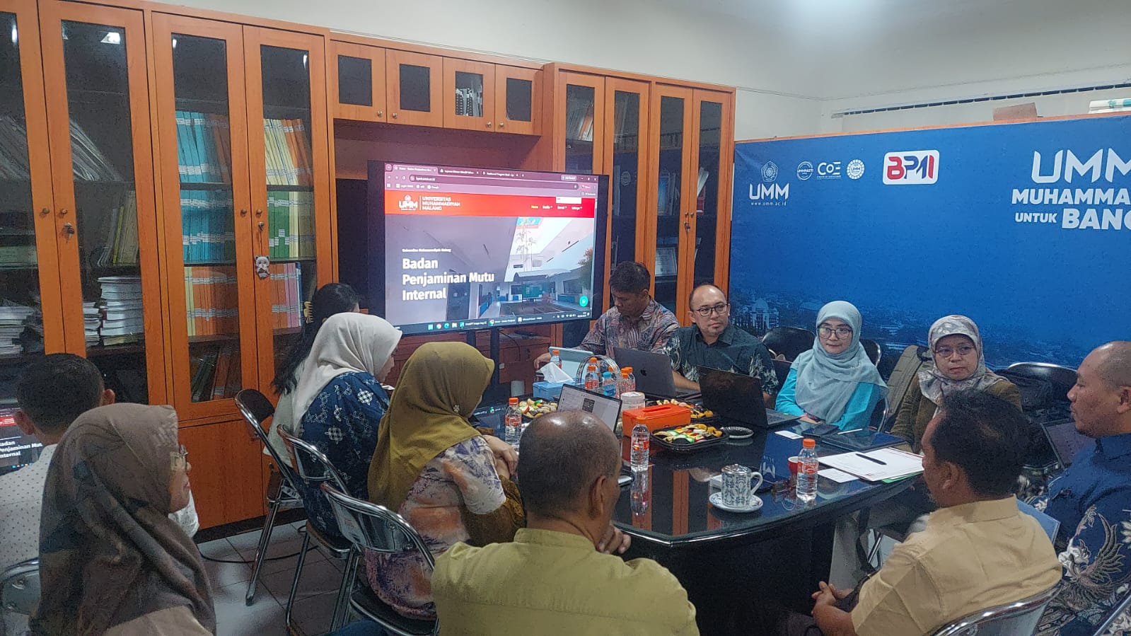 Sesi diskusi benchmarking bersama tim Badan Penjaminan Mutu Internal UMM